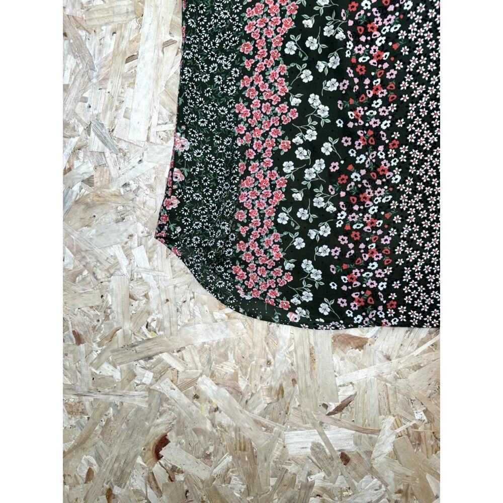 Van Heusen Floral Tank Top Womens Large Green Pink Mixed Flower Print Sleeveless - Picture 2 of 14